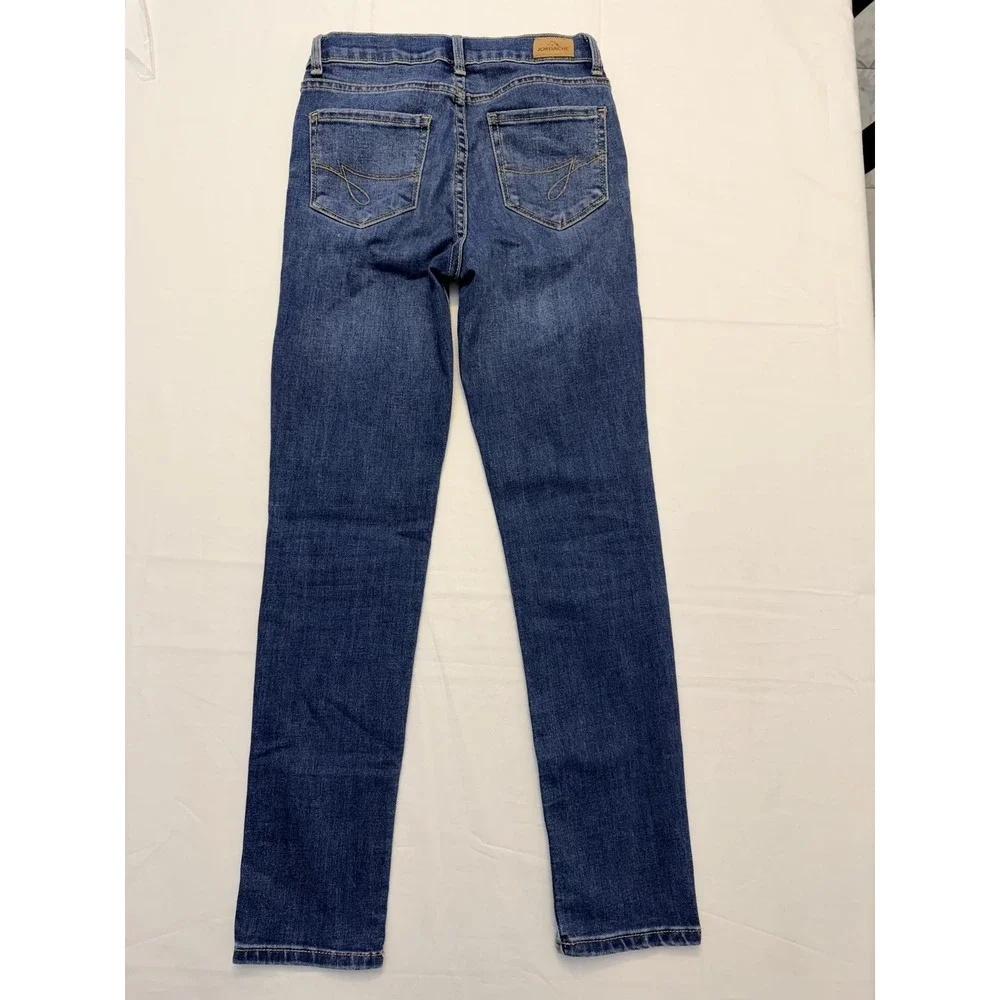 Jordache Jeans Girls 12‎ Slim Blue Skinny Stretch Medium Wash Distressed Denim